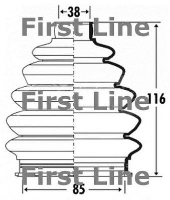 FIRST LINE fcb6084 -  Пыльник, приводной вал